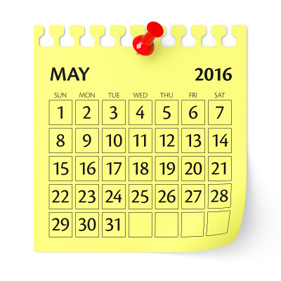 2016年5月-日历