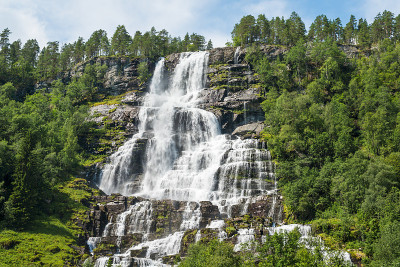 瀑布Tvindefossen、挪威