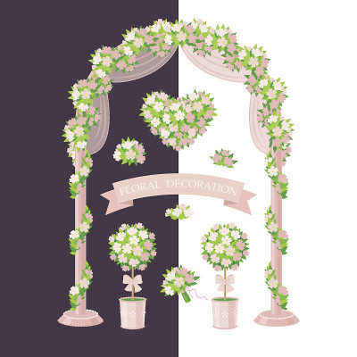 花饰奶油色