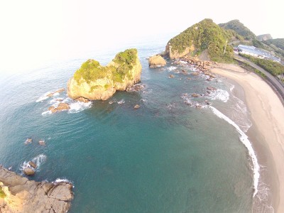 九州宫崎骏日美海滨无人机