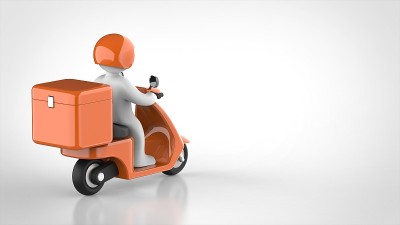 摩托车交付后左3d渲染