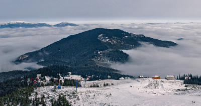 高山风景滑雪场