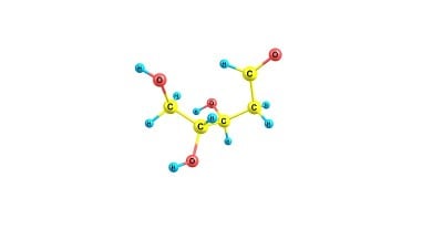 脱氧核糖分子结构孤立于白色上