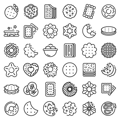Cookie图标设置，轮廓样式