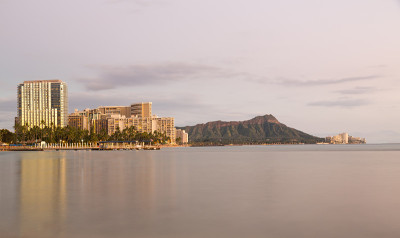 夏威夷瓦胡岛威基基全景图