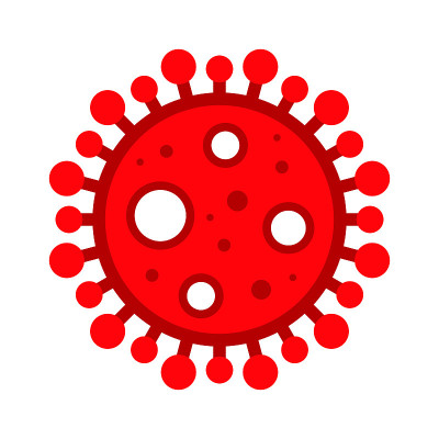 冠状病毒、Covid-19、nCOV、MERS-CoV新型冠状病毒细胞印记。Covid - 19红色