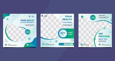 Collection of Medical health care social media pos