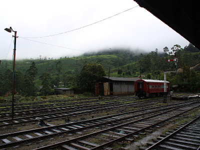 Nuwara Eliya，斯里兰卡-火车站-股票形象