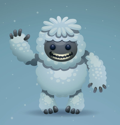 可爱的雪人笑