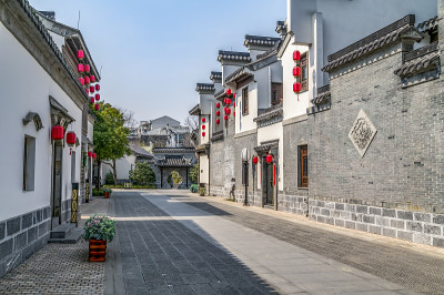 南京老城门东侧古建筑及街景