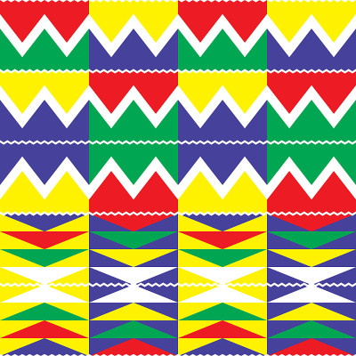 Tribal Kente geometric seamless pattern, African n