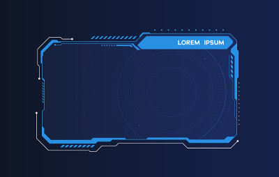 抽象hud UI GUI未来未来的屏幕系统虚拟设计。矢量插图eps10