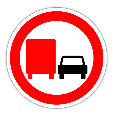 法国路标:禁止卡车翻倍-未经许可超车
