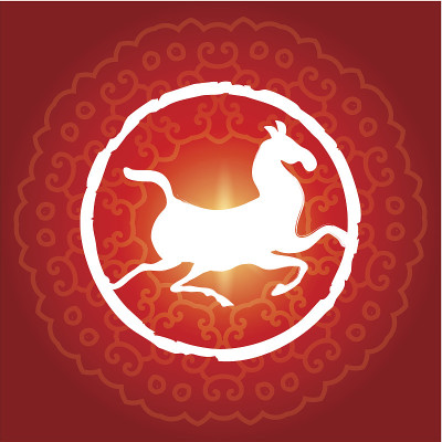 马拓片象征中国新年