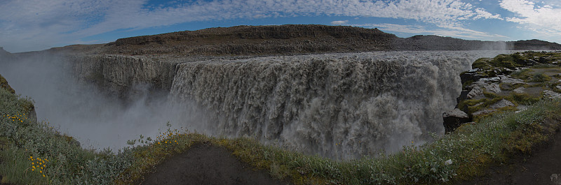 欧洲冰岛的瀑布Dettifoss