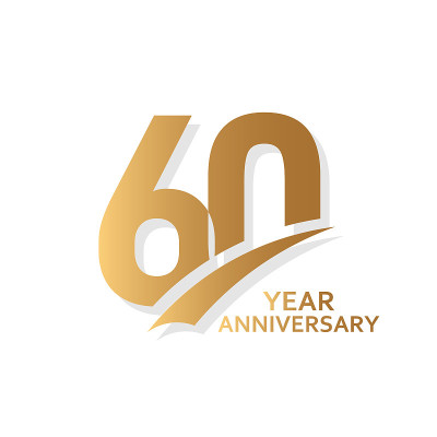 60周年矢量模板设计插图