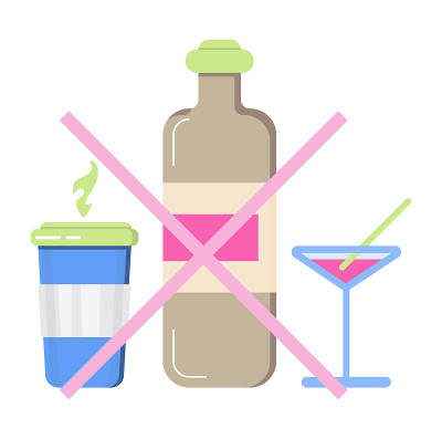 No alcohol sign concept vector. No coffee and no j