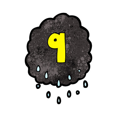 卡通雨云与九号