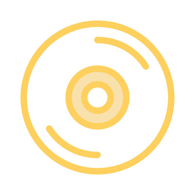 DVD颜色线矢量图标