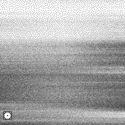 波浪的背景。黑白颗粒点状设计。点彩派的模式。点画矢量插图。