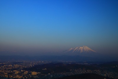岩手山早晨燃烧岩手山