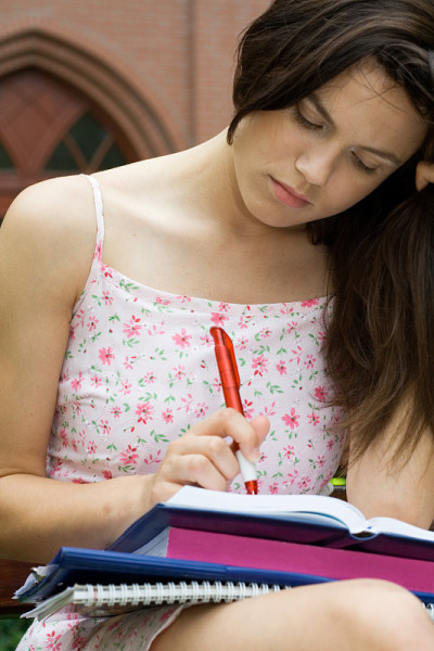 学生女孩学习