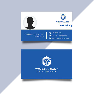 Ready to print modern business card vector templat