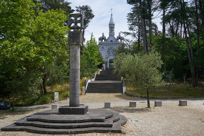 在葡萄牙的Oliveira de Azemeis的Parque de La Salette Park