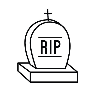 RIP墓碑矢量图标