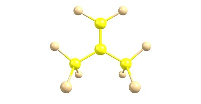 全氟异丁烯分子结构孤立在白色上