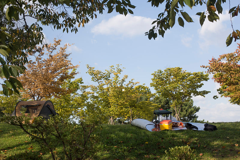 Tents Camping area, beautiful natural place with g