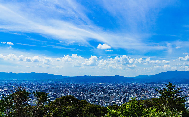 夏季日本京都的景观