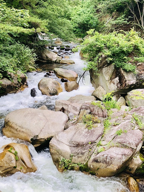 Shosenkyo峡谷，位于山梨县口夫市