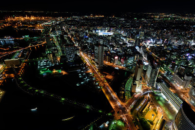 横滨港人未来夜景