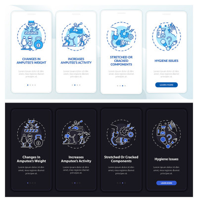 假肢恢复登陆手机应用页面屏幕的概念