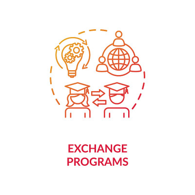 Exchange programs concept icon