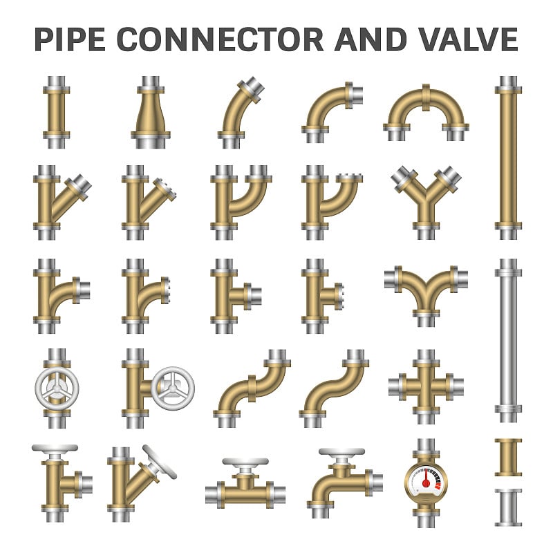 管道连接器向量