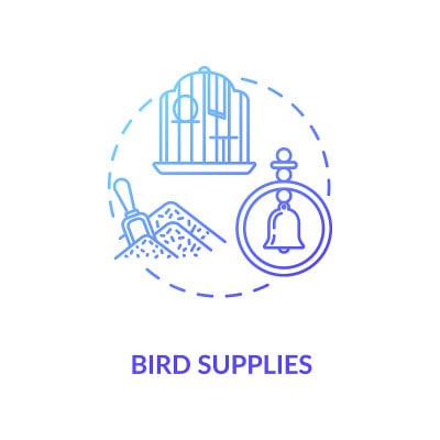 鸟用品概念图标