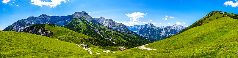欧洲阿尔卑斯山的风景