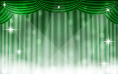 Background material for stage curtains in the spot