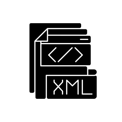 XML文件黑色字形图标