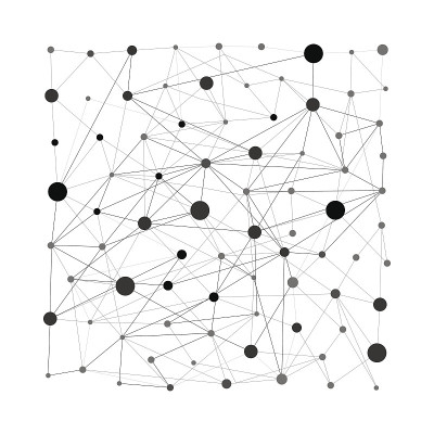 线框网格正方形多边形元素。立方体与连接的线和点。矢量图