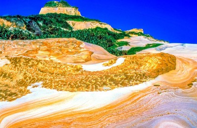 台湾海岸独特的岩层，野柳地质公园