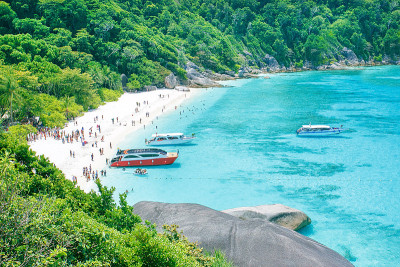 俯瞰Similan岛。泰国。旅行的概念。