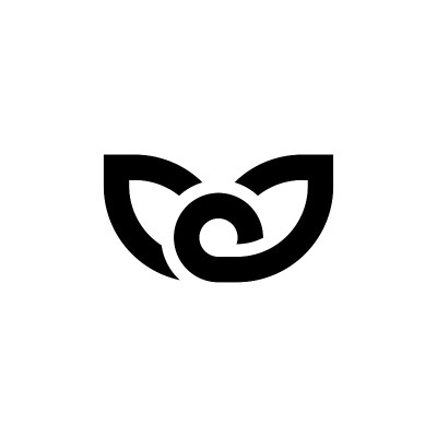 矢量标志字母V叶圆