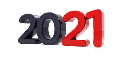 2021年新年庆祝3d文本