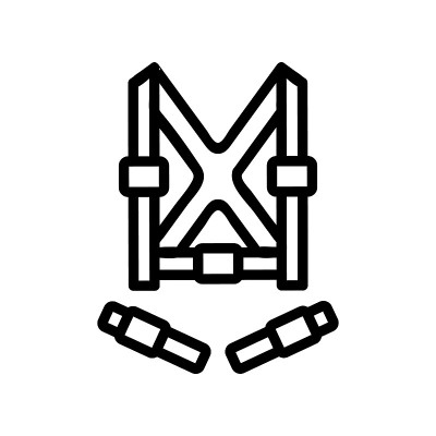 防护设备图标矢量插图