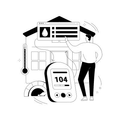 空气质量监测抽象概念矢量插图。