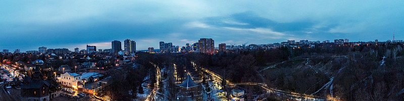 鸟瞰图哈尔科夫萨尔茨亚城市公园全景