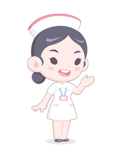 可爱卡通风格护士呈现插图